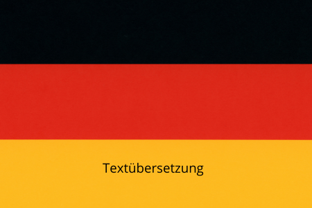 German Text Over Flag